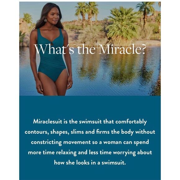 DREAMSUIT Slimming/Shaping One Piece Swim Suit Sz. 18W Swim Beach - Picture 11 of 11